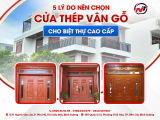 5 LÝ DO NÊN CHỌN CỬA THÉP VÂN GỖ CHO BIỆT THỰ CAO CẤP