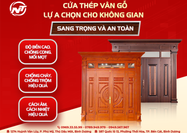 CỬA THÉP VÂN GỖ - LỰA CHỌN CHO KHÔNG GIAN SANG TRỌNG VÀ AN TOÀN