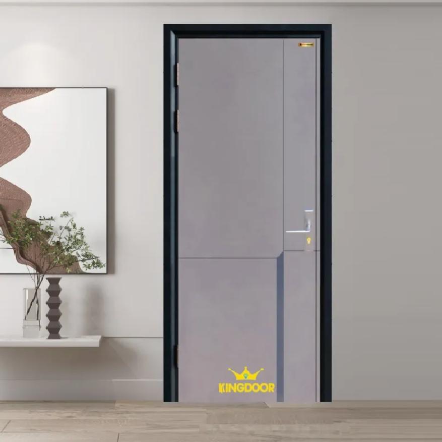 Lắp đặt cửa thép vân gỗ Deluxe đẹp bền tại Bình Dương