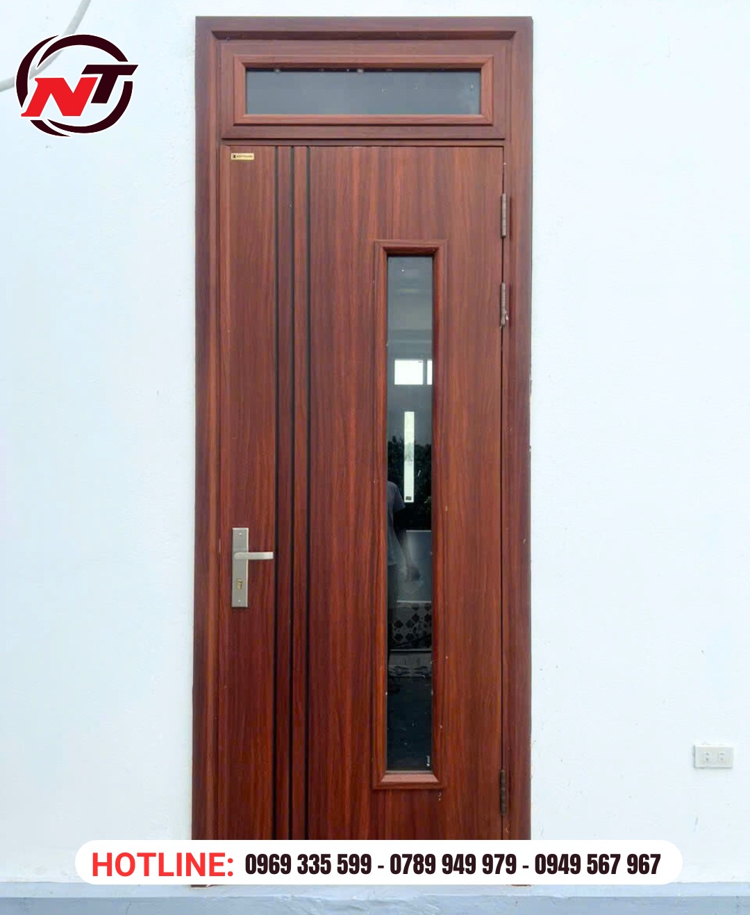 Thi công cửa thép vân gỗ 1 cánh nhanh chóng tại Bình Dương