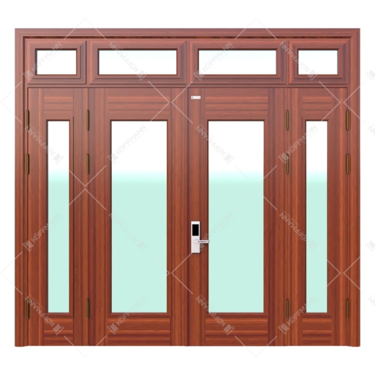 Cửa thép vân gỗ 4 cánh KG-41.K.K-4TK