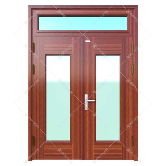 Cửa thép vân gỗ 2 cánh đều KG-22.K.K-1TK