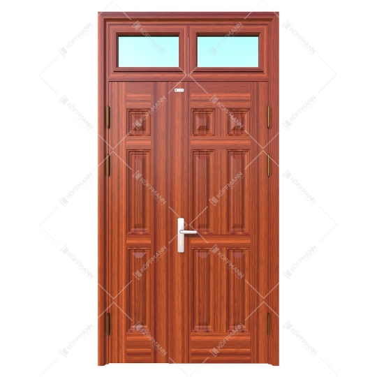 Cửa thép vân gỗ 2 cánh lệch  KG-21.04.04A-2TK